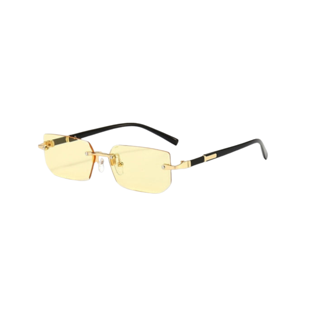 Modern Frameless Retro WolffMode Rectangular Sunglasses