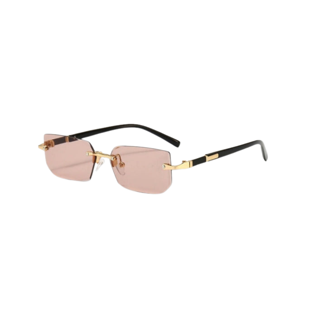 Modern Frameless Retro WolffMode Rectangular Sunglasses