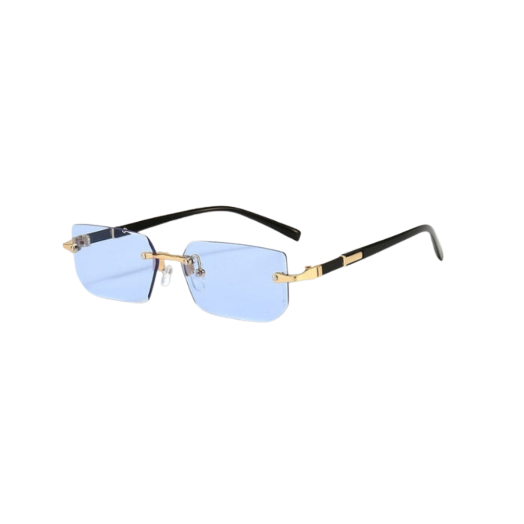 Modern Frameless Retro WolffMode Rectangular Sunglasses