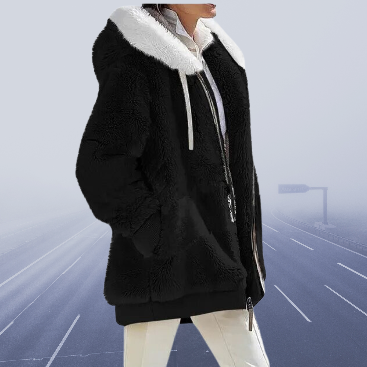 Weiche, warme Winterjacke mit figurbetonter Passform