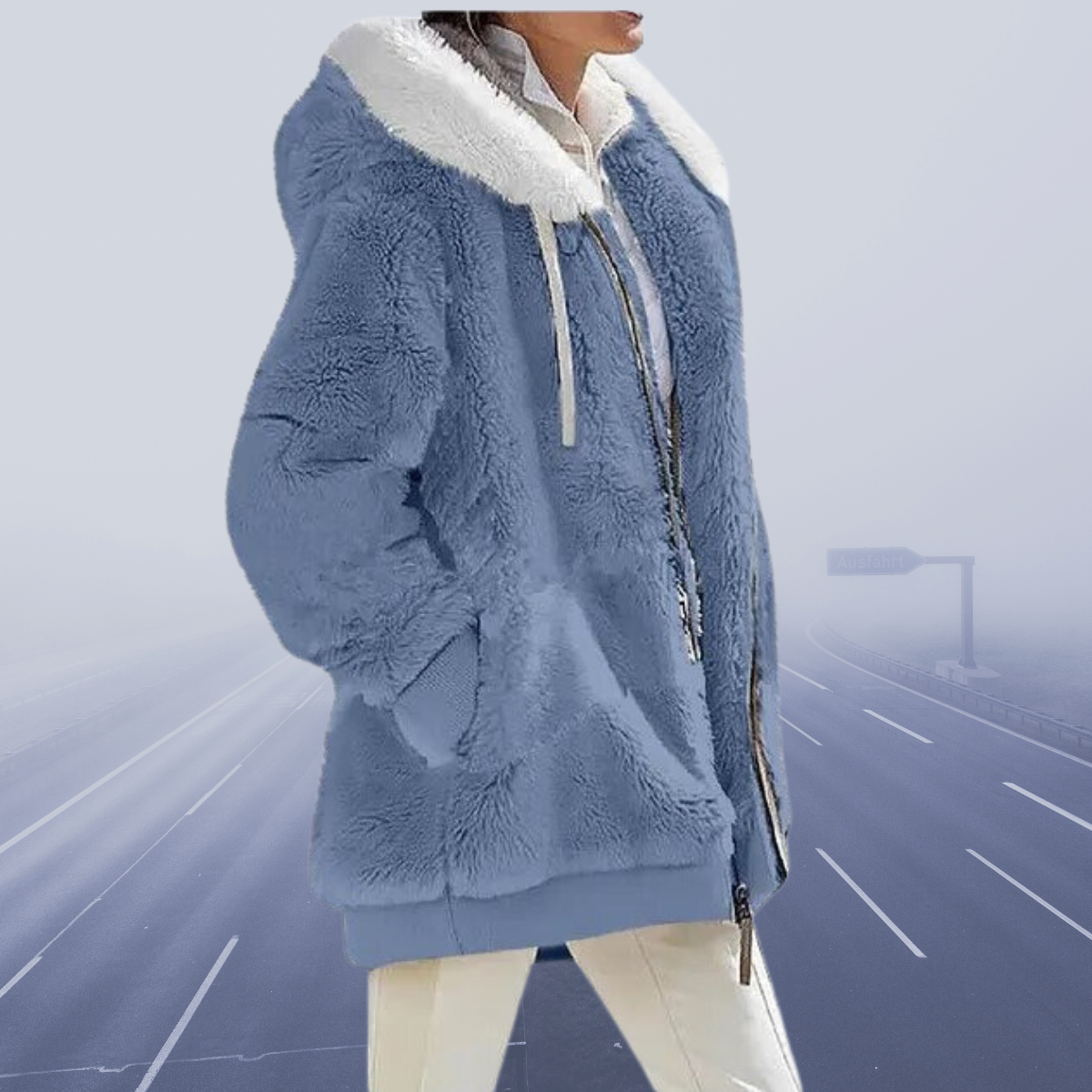 Weiche, warme Winterjacke mit figurbetonter Passform