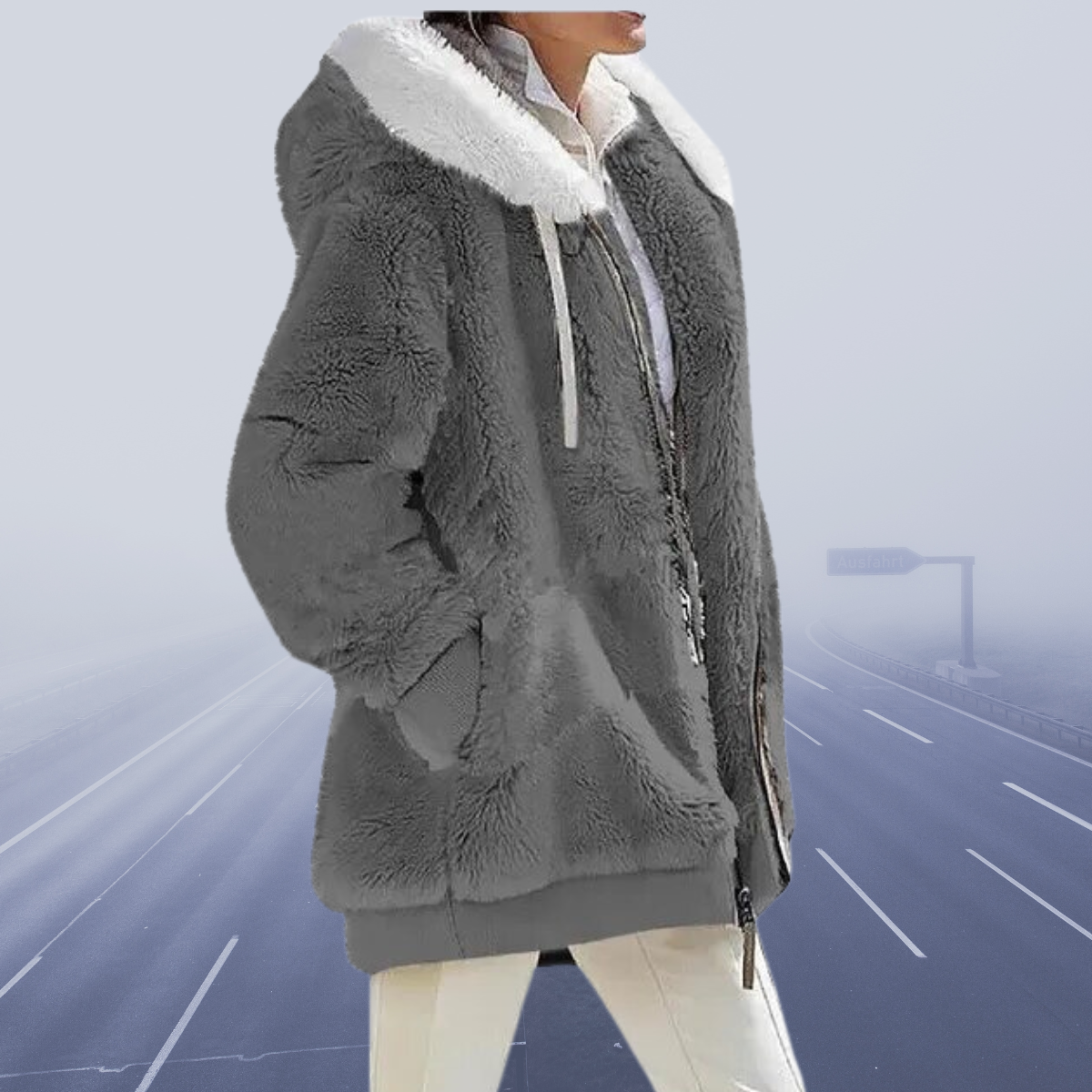 Weiche, warme Winterjacke mit figurbetonter Passform