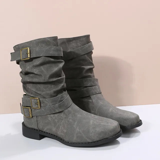 WOLFFMODE Damen-Stiefelette mit Rundzeh