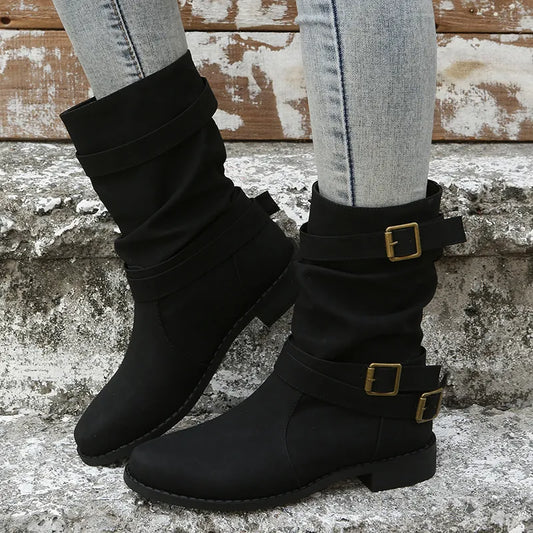 WOLFFMODE Damen-Stiefelette mit Rundzeh