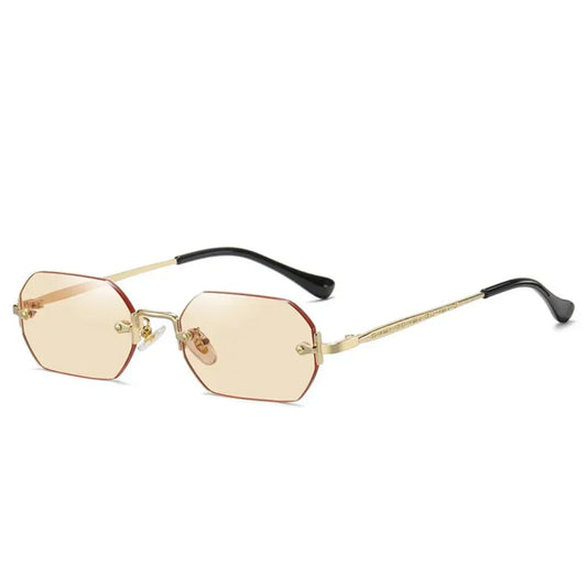 Modern rectangular WolffMode Geld summer sunglasses