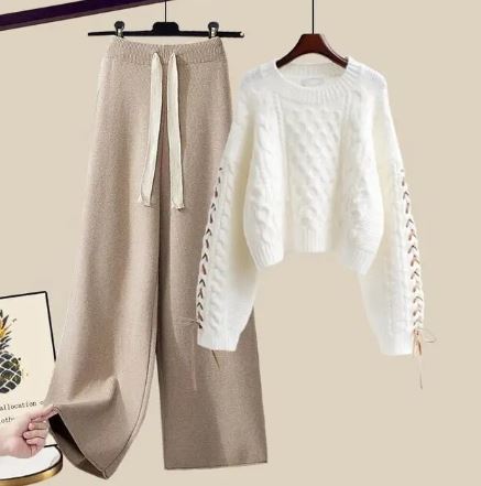 Loungewear Set: Oversized Sweater and Wide-Leg Pants