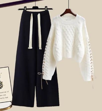 Loungewear Set: Oversized Sweater and Wide-Leg Pants