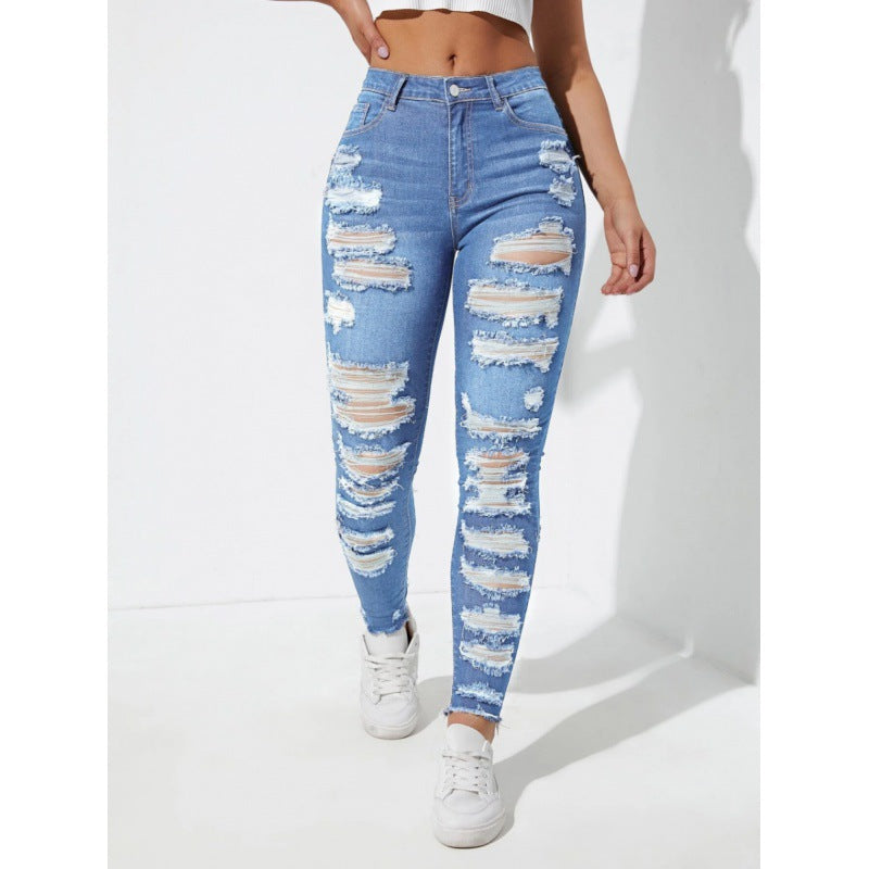 High-Waisted WolffMode Denim Jeans