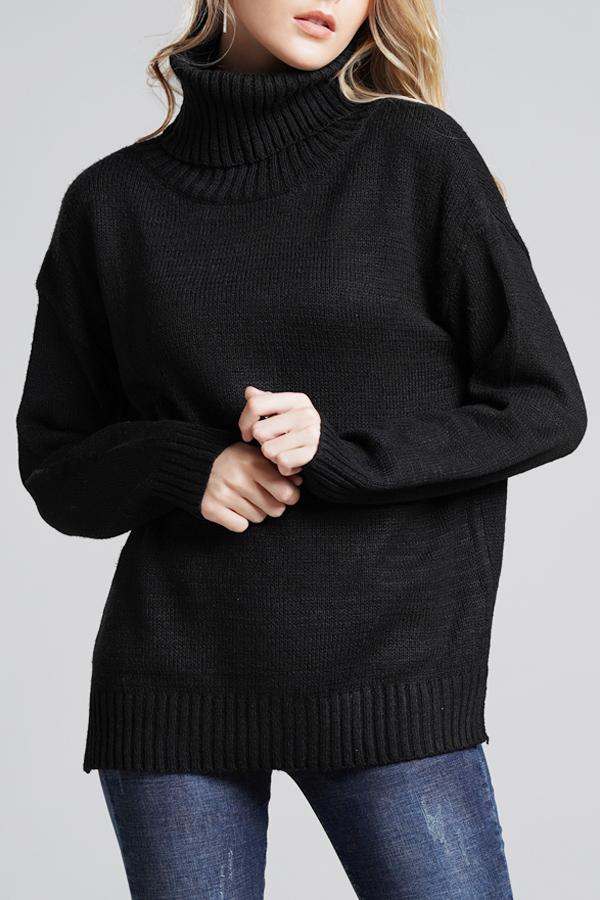 Wolffmode Relaxed Fit High-Neck Knit Jumper