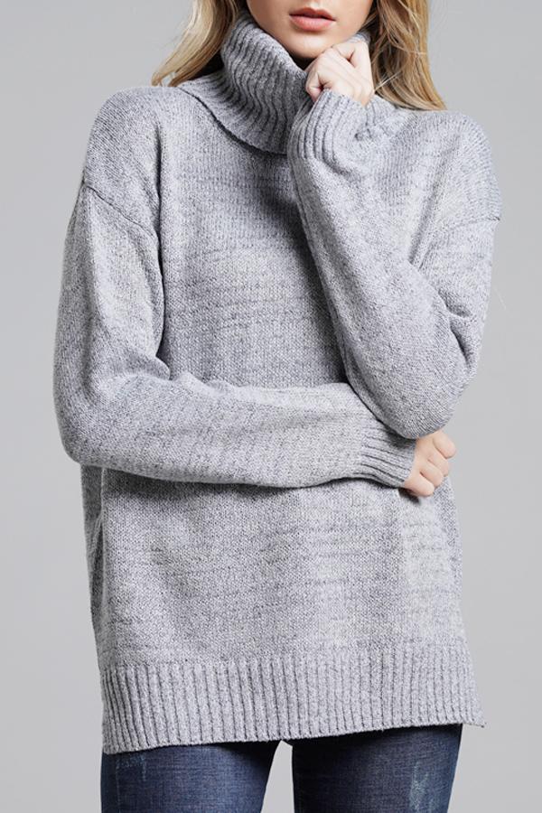 Wolffmode Relaxed Fit High-Neck Knit Jumper