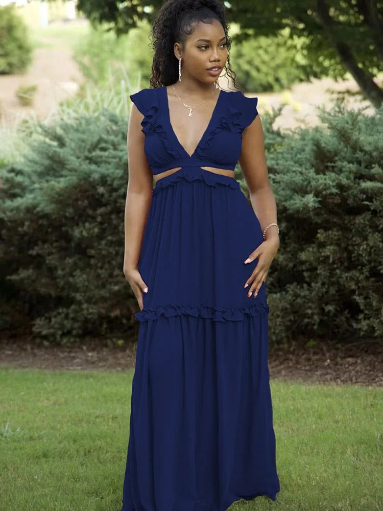 Spitzen-Maxikleid ohne Rücken