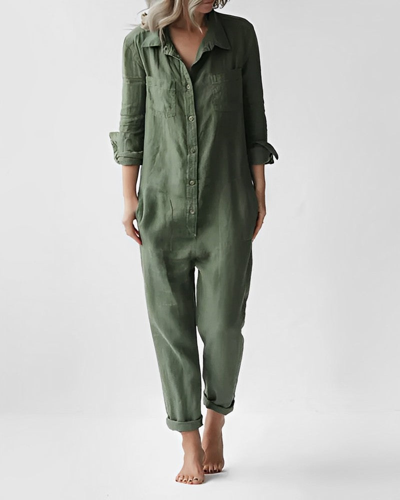 Elegantes Smaragdgrünes Jumpsuit