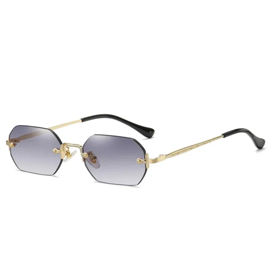 Modern rectangular WolffMode Geld summer sunglasses