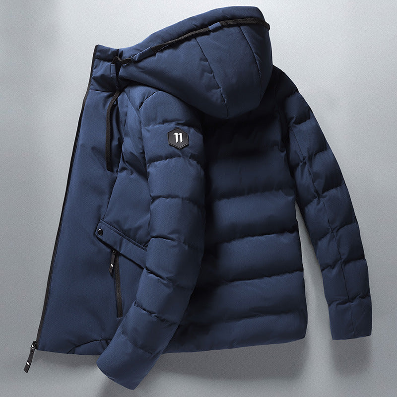 Wolffmode: Wasserfester blauer Winterparka für warme und bequeme Kältetage