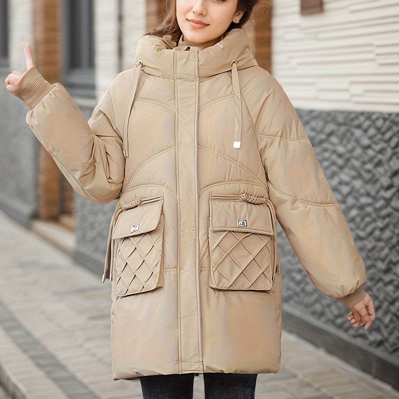 Elegante lange Winter-Pufferjacke für Damen von WOLFFMODE