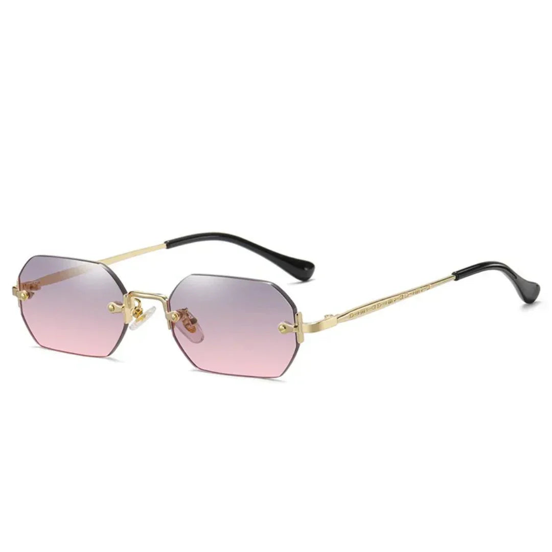 Modern rectangular WolffMode Geld summer sunglasses