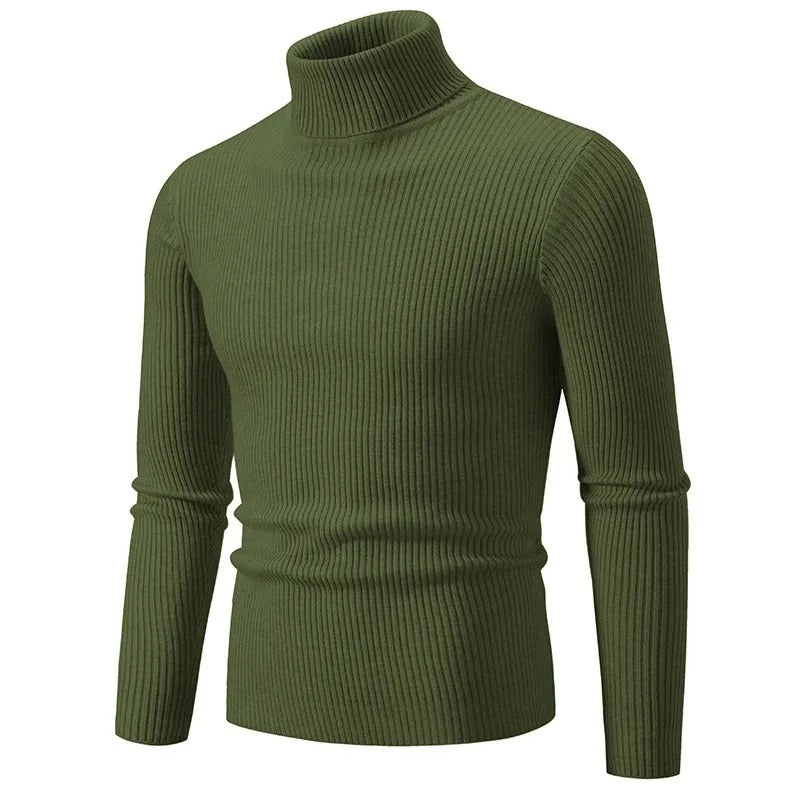 Wintertauglicher Rollkragenpullover mit Streifen von WOLFFMODE