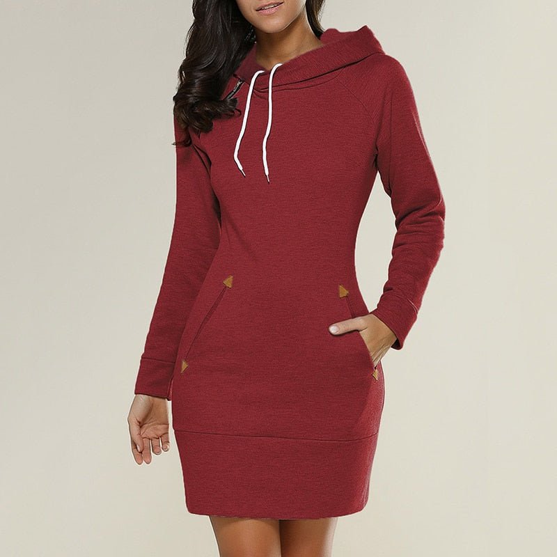 Hagia: Overknee, lässiger Hoodie-Dress