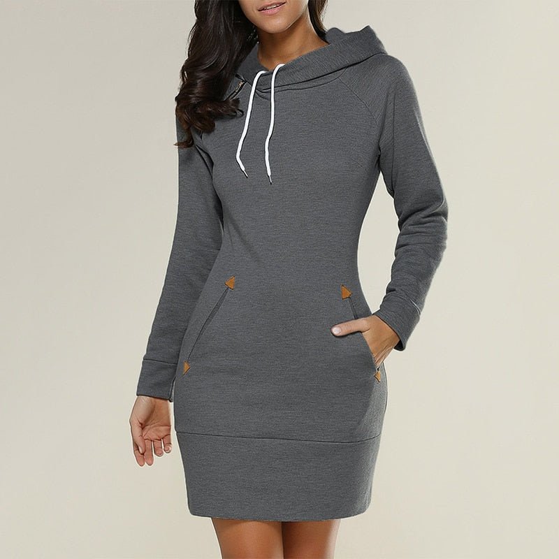 Hagia: Overknee, lässiger Hoodie-Dress