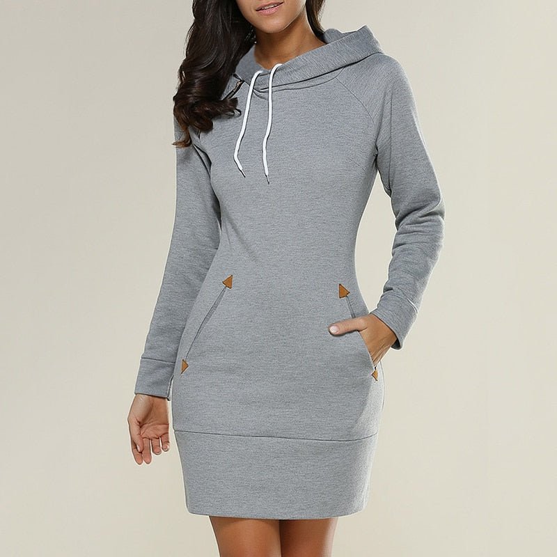 Hagia: Overknee, lässiger Hoodie-Dress