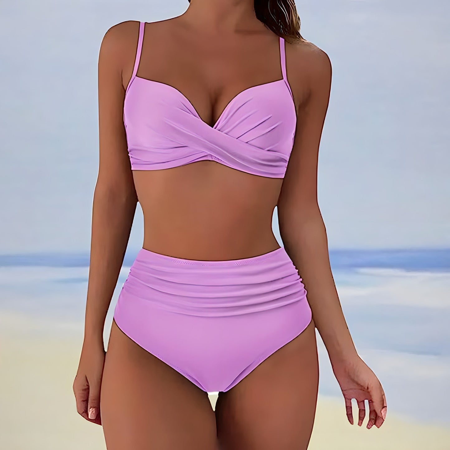 Hochwertiger Bikini mit hohem Bund