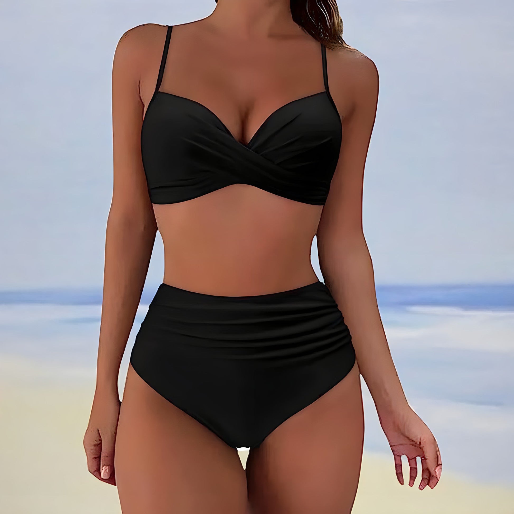 Hochwertiger Bikini mit hohem Bund