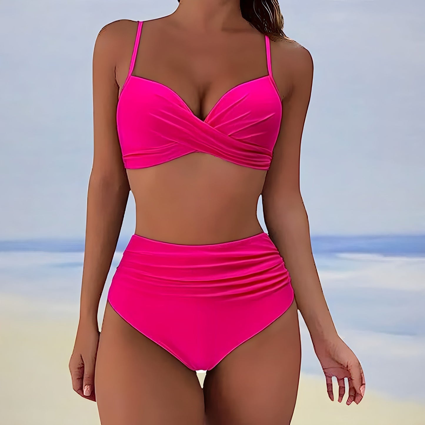 Hochwertiger Bikini mit hohem Bund