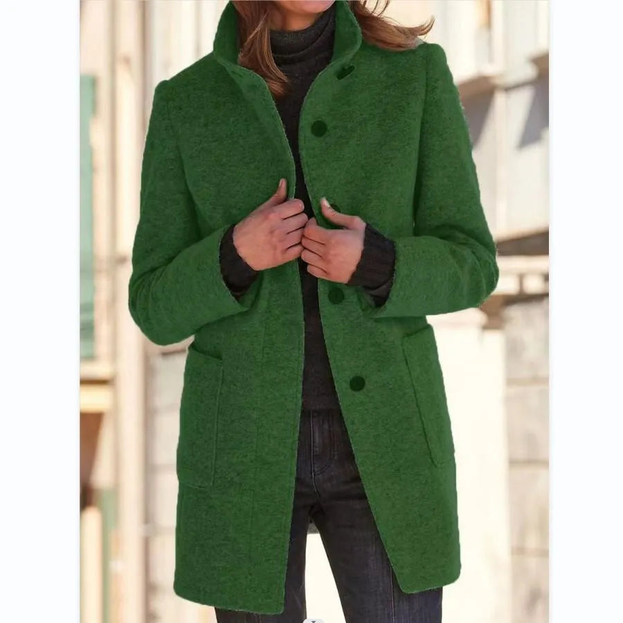 Julianna™: Elegant Wool Wrap Coat