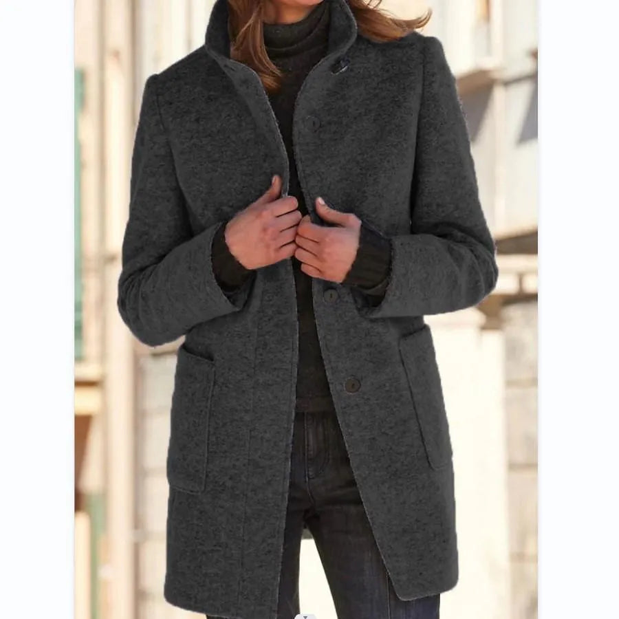 Julianna™: Elegant Wool Wrap Coat