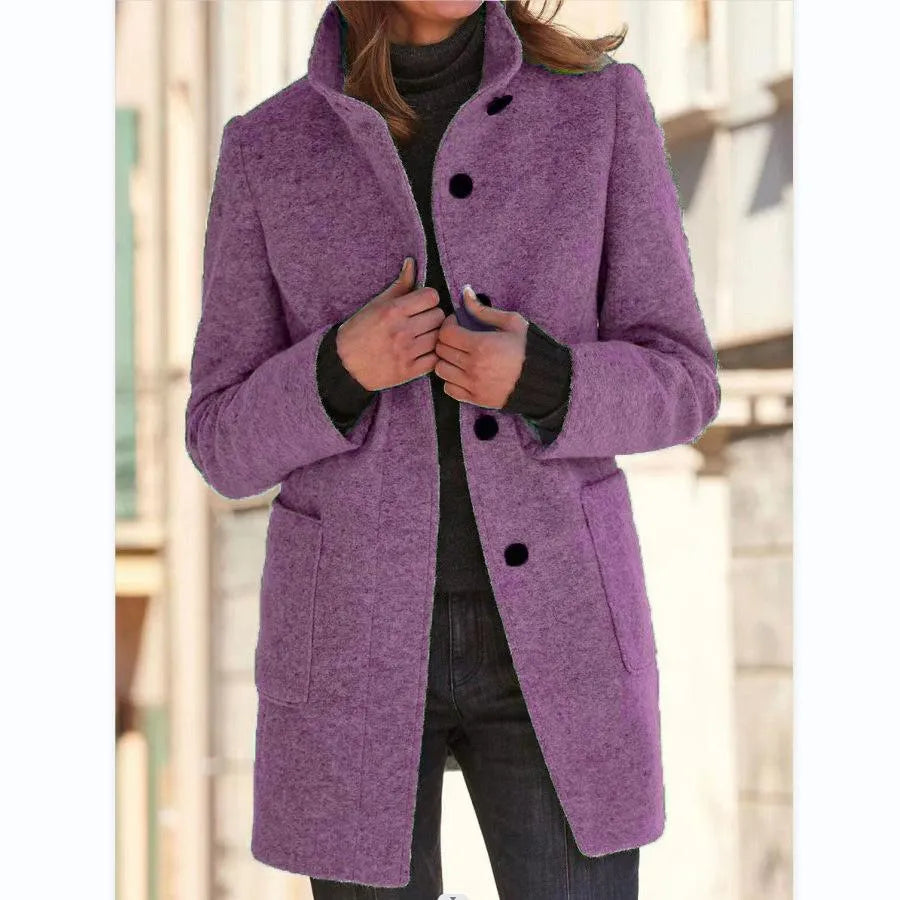 Julianna™: Elegant Wool Wrap Coat