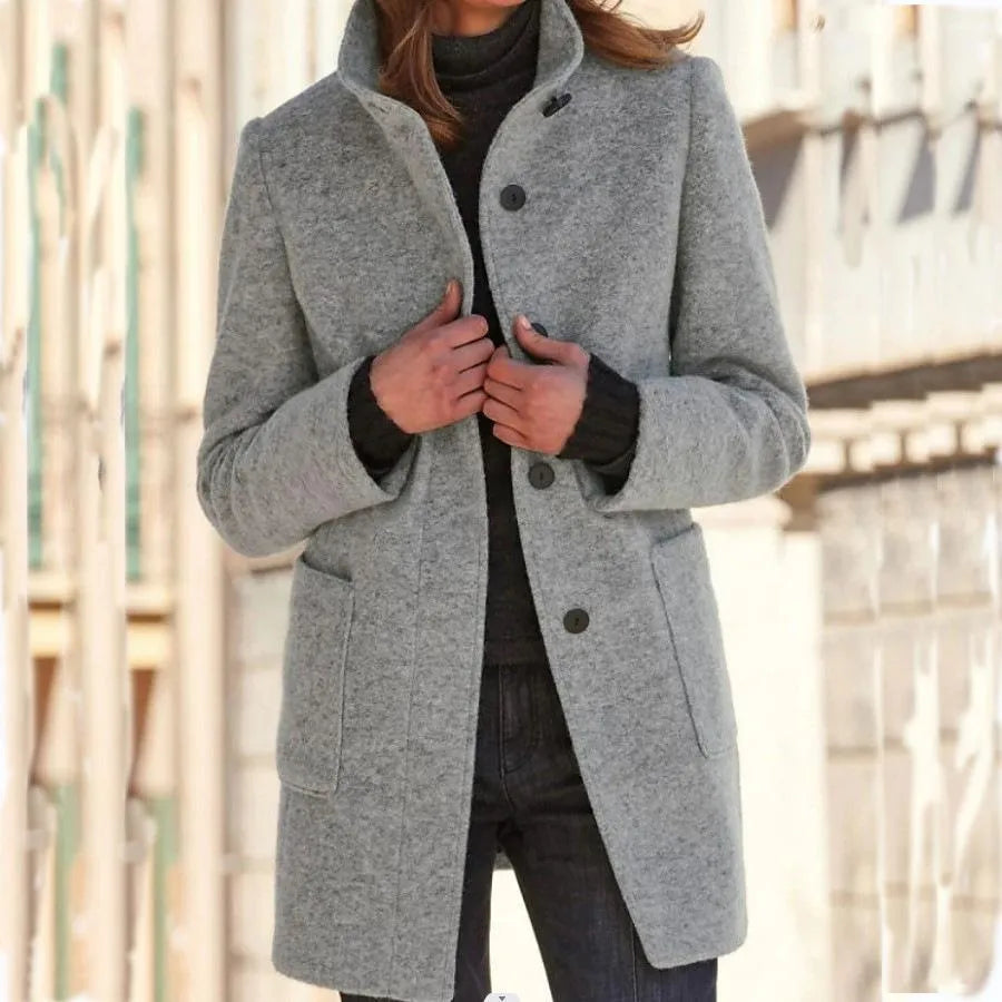 Julianna™: Elegant Wool Wrap Coat