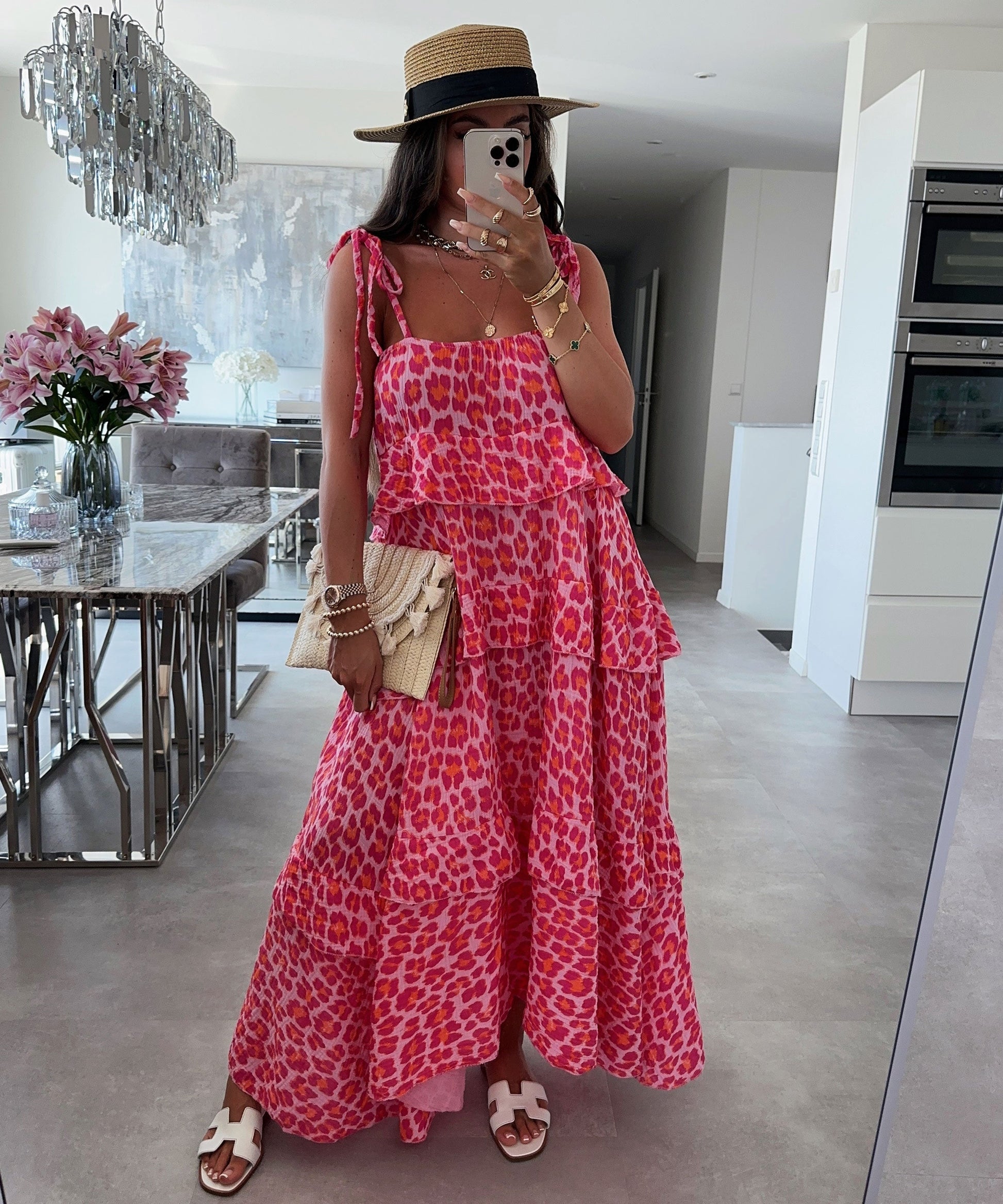 Rosa Aradi Leo Maxikleid