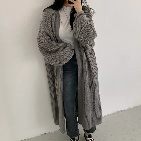 Oversized Cable-Knit Cardigan by WolffMode