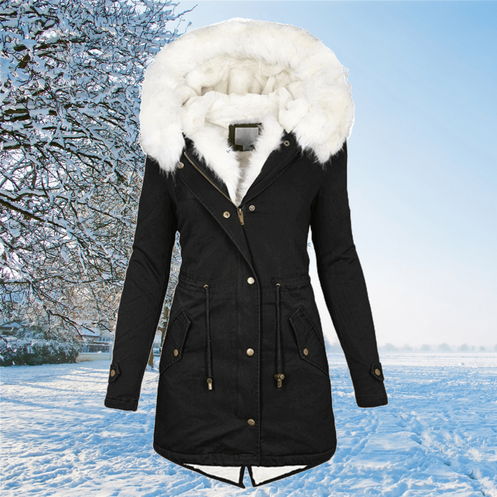 Warme, lange Winterjacke mit Futter