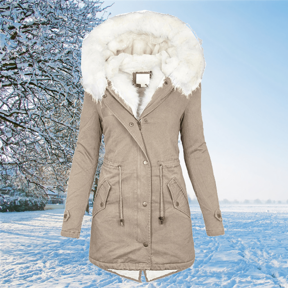 Warme, lange Winterjacke mit Futter