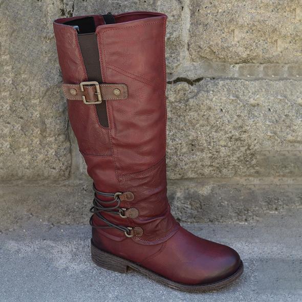 Damenschuhe Mossara: Warme, halbhohe Winterstiefel