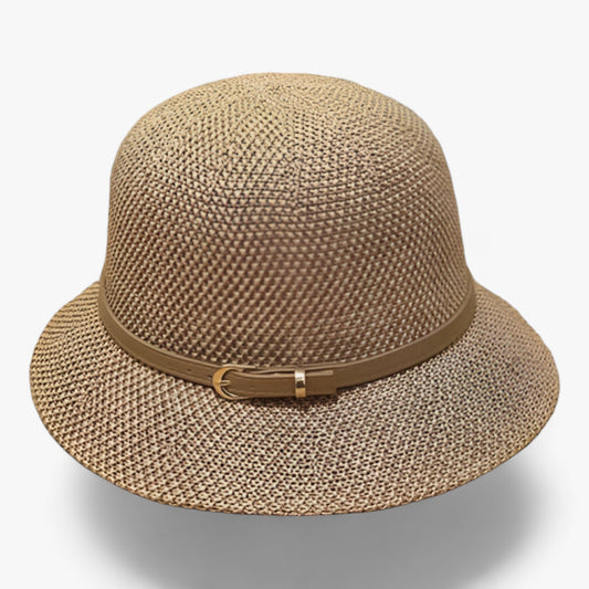 Elegantly designed linen sun hat – easily foldable & UV protective