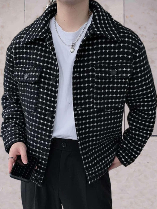 WolffMode: Stylish Jacket with White Polka Dots