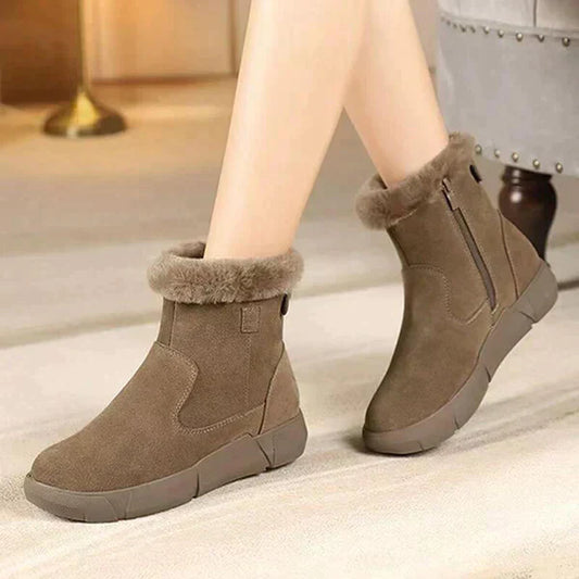 Warme Winter-Fellboots für Damen