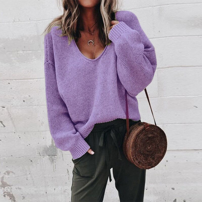 WOLFFMODE V-Neck Knit Sweater